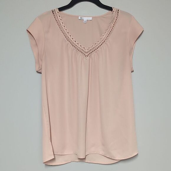 DR2 Peach V Neck Blouse - Picture 1 of 6
